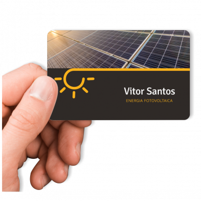 cartão de visita digital eletrônico nfc, tema energia solar, cartão de aproximação para compartilhar seus dados sem contato.