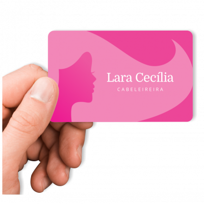 cartão de visita aproximação, nfc e qr code para salão de beleza, cartão de aproximação beleza e estética, cor rosa, cartão nfc