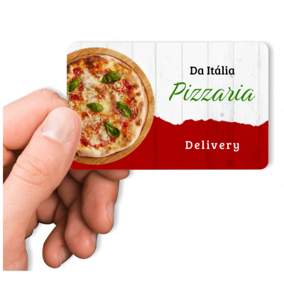 cartão de visita aproximação para pizzaria, cartão de visita sem contato delivery de pizza, cartão nfc e qr code