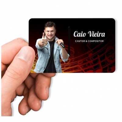 cartão de visita digital de aproximação NFC e Qr Code cantor, músico e banda
