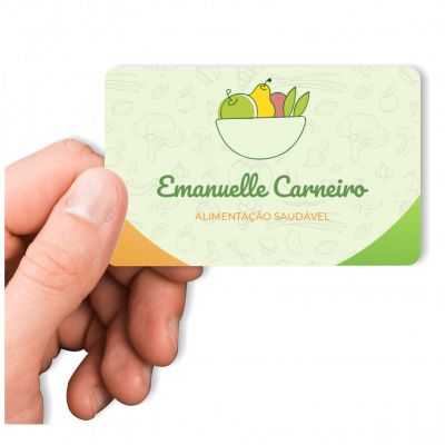 cartão de visita por aproximação NFC, cartão para comida saudável, alimentação vegana, cartão de visita nutricionista sem contato QR Code