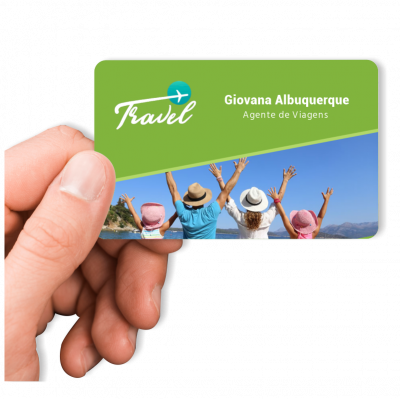 cartão de vista aproximação agência de viagens, cartão de visita sem contato agencia de turismo, NFC e QR Code