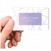 Cartão de Visita Por Aproximação Roxo, cartãod e visita sem contato rosa e roxo, cartão de visita nfc elegante tons de roxo e rosa