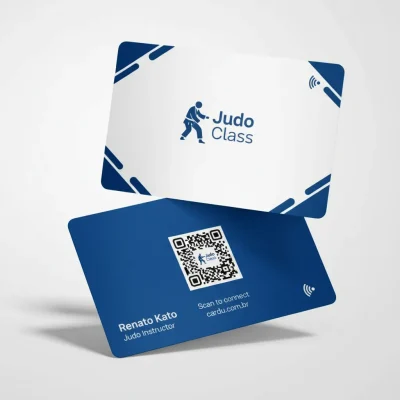 Cartão de Visita Digital NFC com QR Code para professor de judo