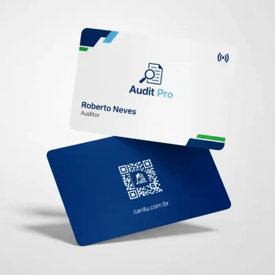 Cartão de Visita Digital NFC e QR Code, Cartão de Aproximação para auditor financeiro