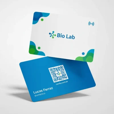 Cartão de Visita Digital NFC e QR Code, Cartão de Aproximação para biomédico