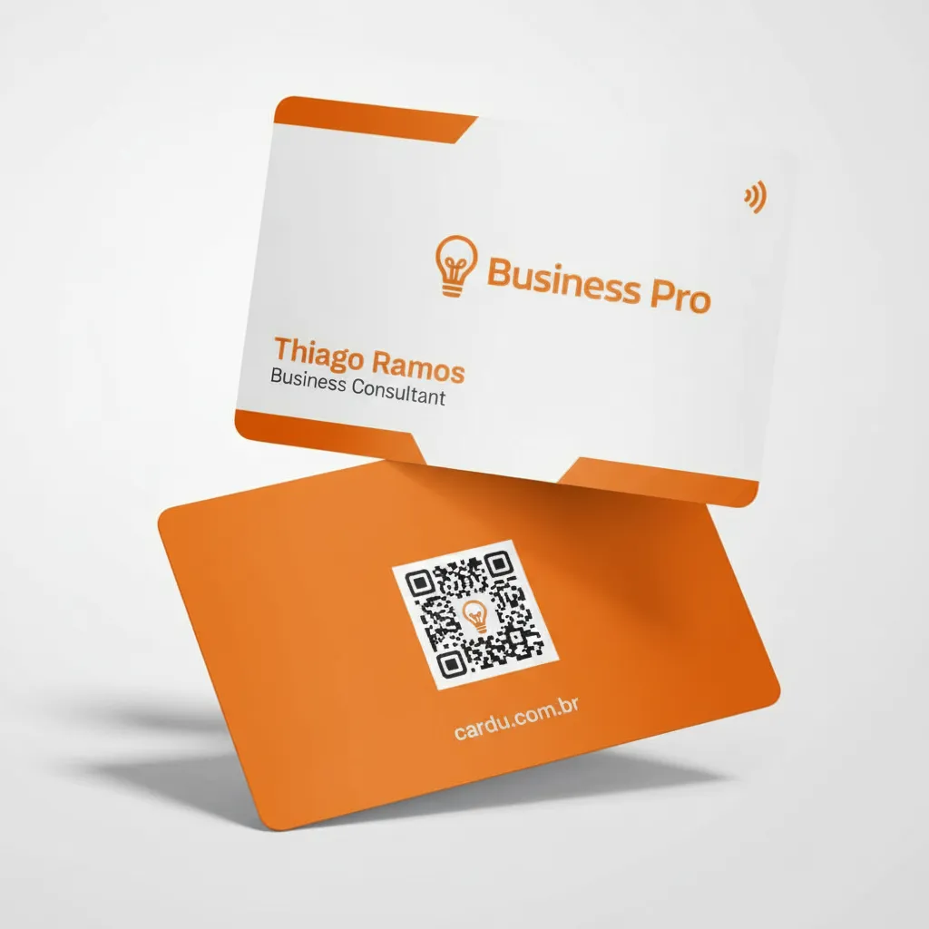 Cartão de Visita Digital NFC e QR Code, Cartão de Aproximação para consultor de negócios