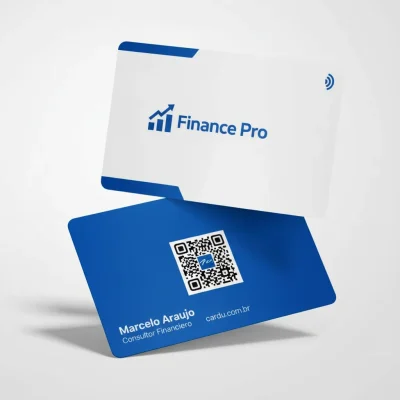 Cartão de Visita Digital NFC e QR Code, Cartão de Aproximação para consultor financeiro