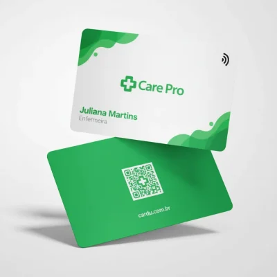Cartão de Visita Digital NFC e QR Code, Cartão de Aproximação para enfermeira