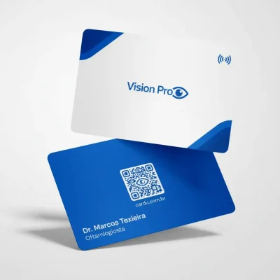 Cartão de Visita Digital NFC e QR Code, Cartão de Aproximação para oftalmologista