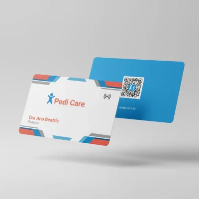 Cartão de Visita Digital NFC e QR Code, Cartão de Aproximação para pediatra