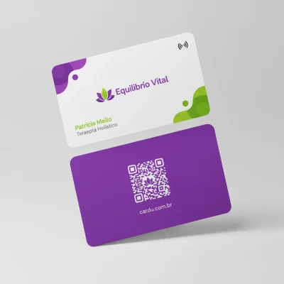 Cartão de Visita Digital NFC e QR Code, Cartão de Aproximação para terapeuta holístico