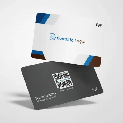 Cartão de Visita Digital NFC e QR Code para advogado contratual