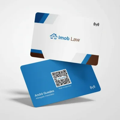 Cartão de Visita Digital NFC e QR Code para advogado imobiliario