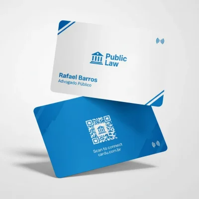 Cartão de Visita Digital NFC e QR Code para advogado público, defensoria pública