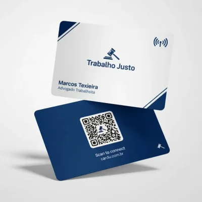 Cartão de Visita Digital NFC e QR Code para advogado trabalhista