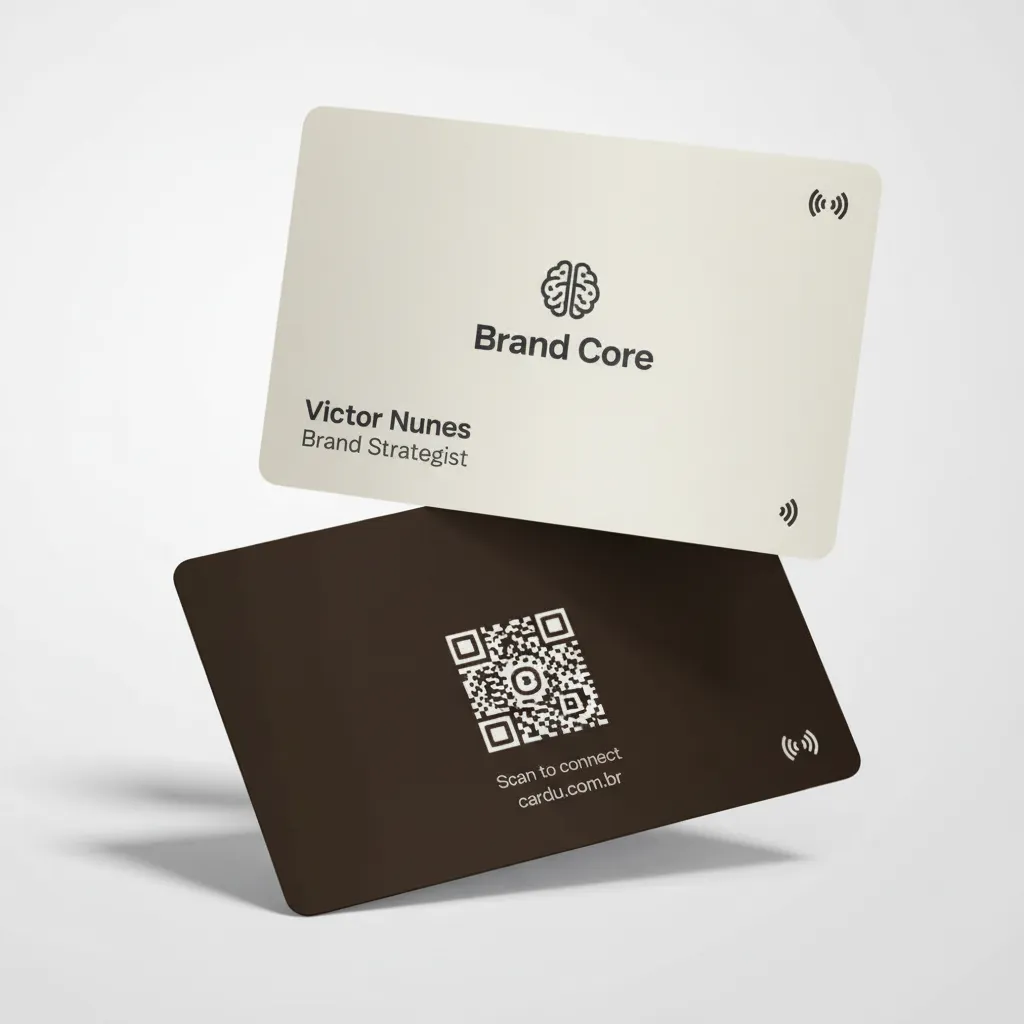 Cartão de Visita Digital NFC e QR Code para brand strategist