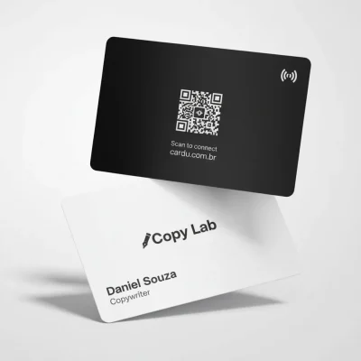 Cartão de Visita Digital NFC e QR Code para copywriter profissional