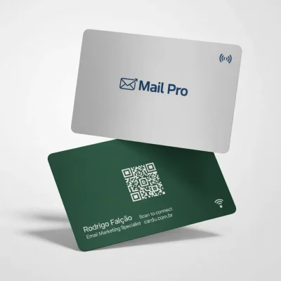 Cartão de Visita Digital NFC e QR Code para especialista em email marketing