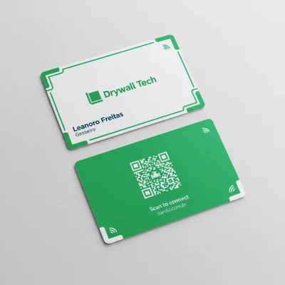 Cartão de Visita Digital NFC e QR Code para gesseiro e drywall