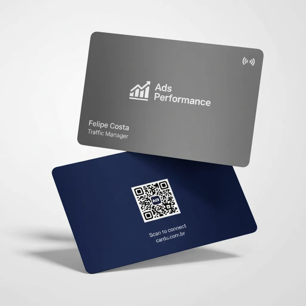 Cartão de Visita Digital NFC e QR Code para gestor de trafego pago