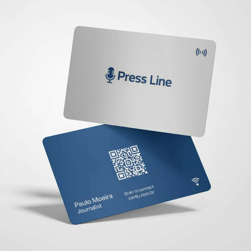 Cartão de Visita Digital NFC e QR Code para jornalista