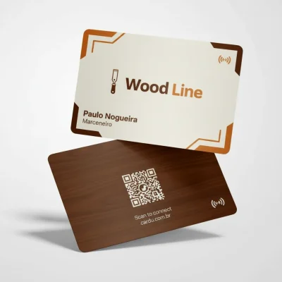 Cartão de Visita Digital NFC e QR Code para marceneiro profissional