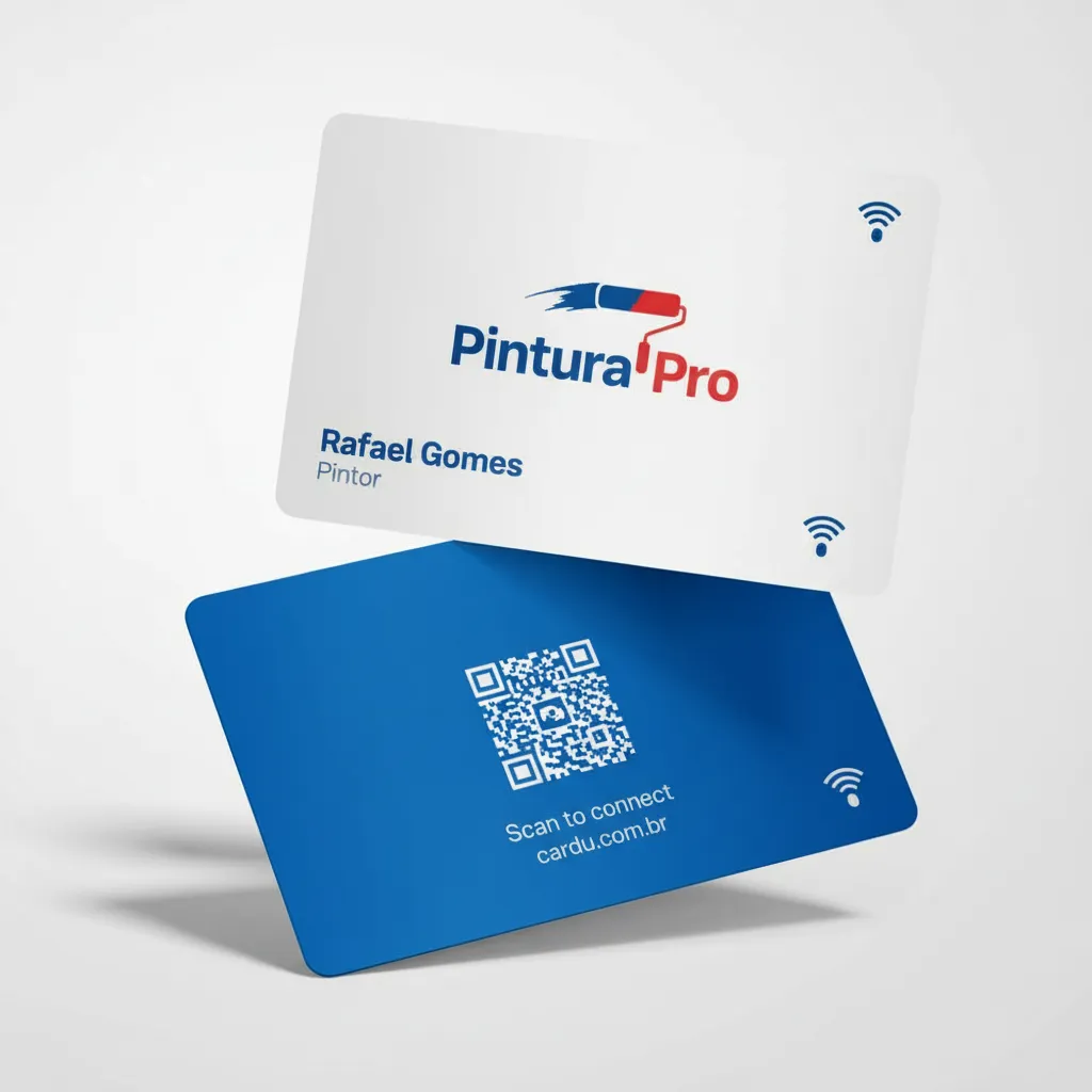 Cartão de Visita Digital NFC e QR Code para pintor residencial