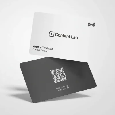 Cartão de Visita Digital NFC e QR Code para produtor de conteudo digital