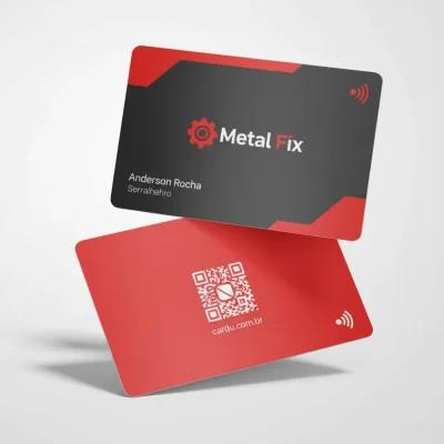 Cartão de Visita Digital NFC e QR Code para serralheiro