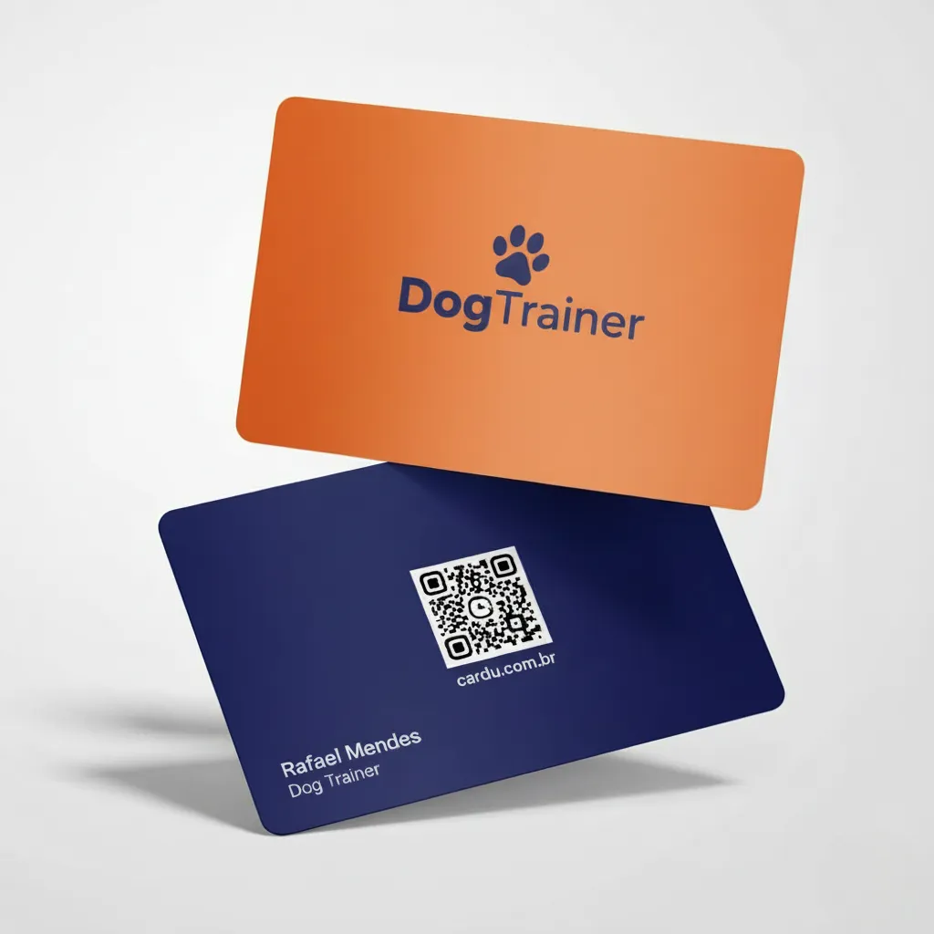 Cartão de Visita Digital com NFC e QR Code para adestrador de cães