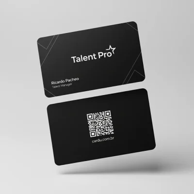 Cartão de Visita Digital com NFC e QR Code para agencia de artistas