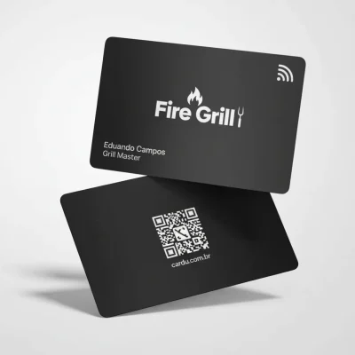 Cartão de Visita Digital com NFC e QR Code para assador e churrasqueiro
