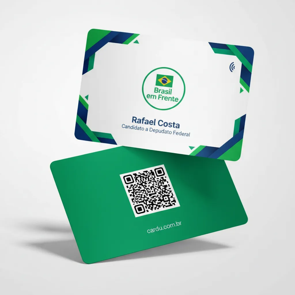 Cartão de Visita Digital com NFC e QR Code para candidato a Deputado Federal