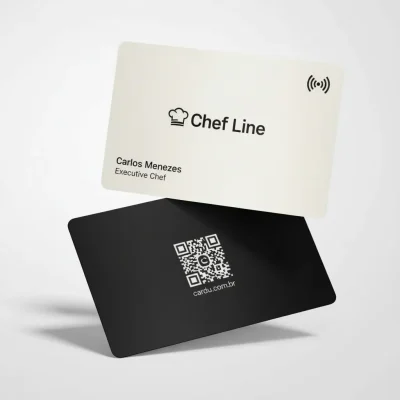 Cartão de Visita Digital com NFC e QR Code para chef de cozinha