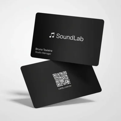 Cartão de Visita Digital com NFC e QR Code para estúdio musical