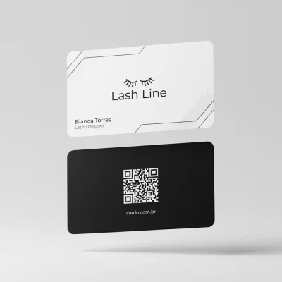 Cartão de Visita Digital com NFC e QR Code para lash designer