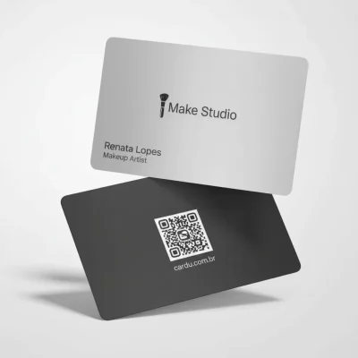 Cartão de Visita Digital com NFC e QR Code para maquiadora profissional