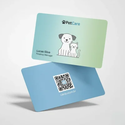 Cartão de Visita Digital com NFC e QR Code para petshop