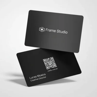 Cartão de Visita Digital com NFC e QR Code para produtora audiovisual