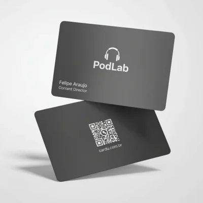 Cartão de Visita Digital com NFC e QR Code para produtora de podcast