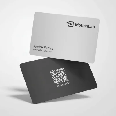 Cartão de Visita Digital com NFC e QR Code para produtora de video