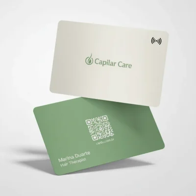 Cartão de Visita Digital com NFC e QR Code para terapeuta capilar