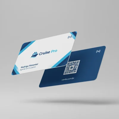 Cartão de Visita Digital com Perfil Gerenciável, NFC e QR Code para agente de cruzeiros