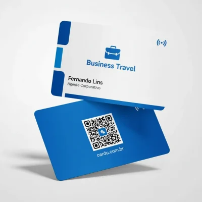 Cartão de Visita Digital com Perfil Gerenciável, NFC e QR Code para agente de turismo corporativo