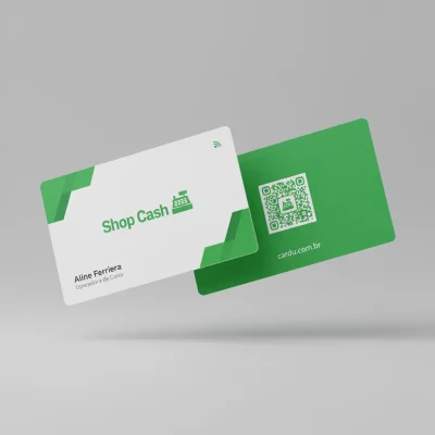 Cartão de Visita Digital com Perfil Gerenciável, NFC e QR Code para caixa de loja