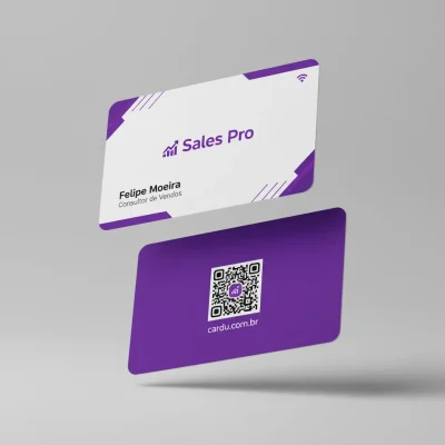 Cartão de Visita Digital com Perfil Gerenciável, NFC e QR Code para consultor de vendas