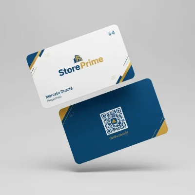 Cartão de Visita Digital com Perfil Gerenciável, NFC e QR Code para proprietario de loja