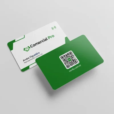 Cartão de Visita Digital com Perfil Gerenciável, NFC e QR Code para representante comercial