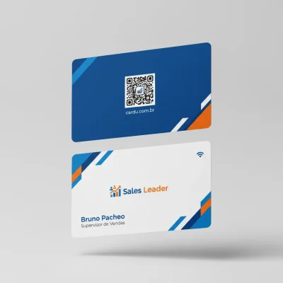 Cartão de Visita Digital com Perfil Gerenciável, NFC e QR Code para supervisor de vendas